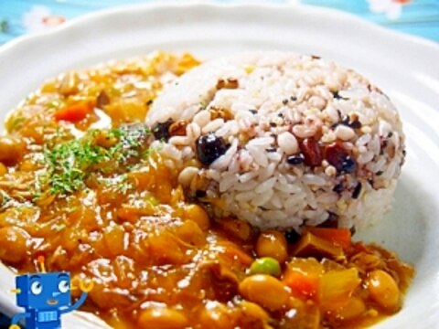 サバと大豆の二股カレー